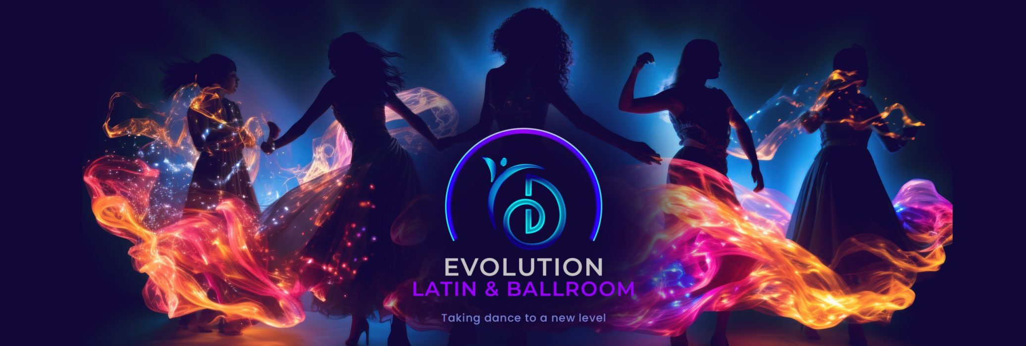 People dancing with glowing neon accessories.